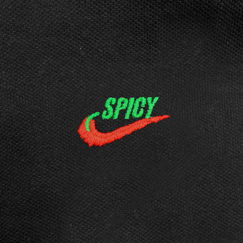 Spicy - Nike Air Parody - Funny Polo Shirt - Zoomed