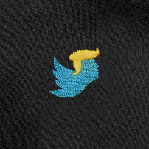 Tweety Trump - Twitter Parody Polo - Funny Polo Shirt - Zoomed